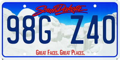 SD license plate 98GZ40