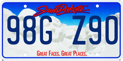 SD license plate 98GZ90