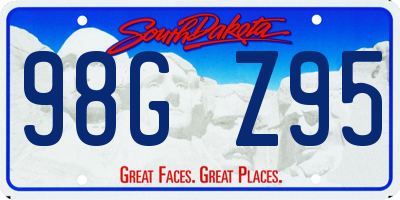 SD license plate 98GZ95