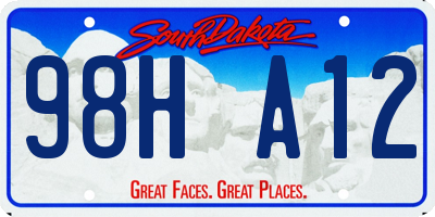 SD license plate 98HA12