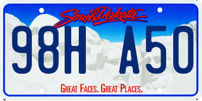 SD license plate 98HA50