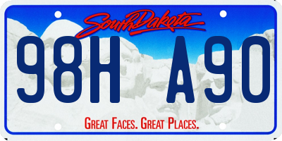 SD license plate 98HA90