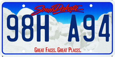 SD license plate 98HA94
