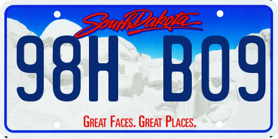 SD license plate 98HB09