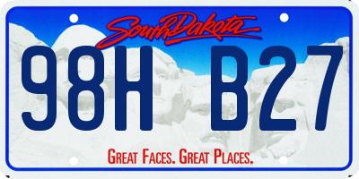 SD license plate 98HB27