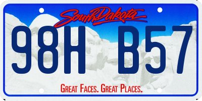 SD license plate 98HB57