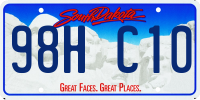 SD license plate 98HC10