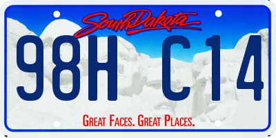 SD license plate 98HC14