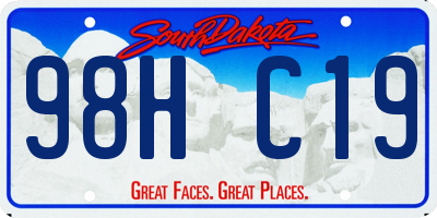 SD license plate 98HC19