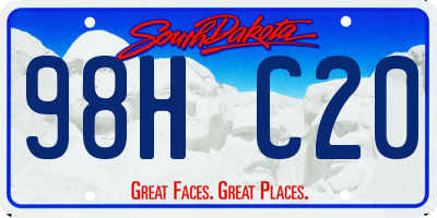 SD license plate 98HC20