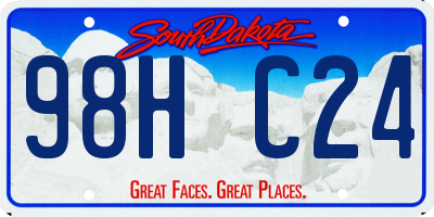 SD license plate 98HC24