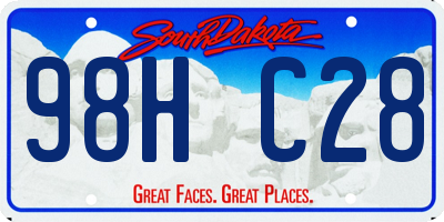 SD license plate 98HC28
