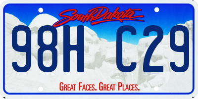 SD license plate 98HC29