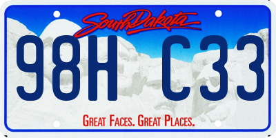 SD license plate 98HC33