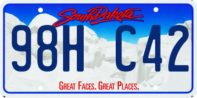 SD license plate 98HC42