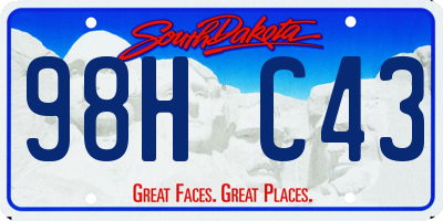 SD license plate 98HC43