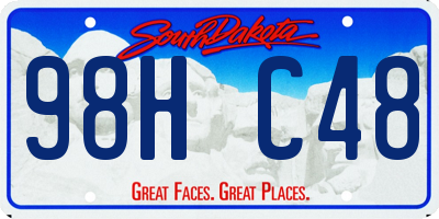 SD license plate 98HC48