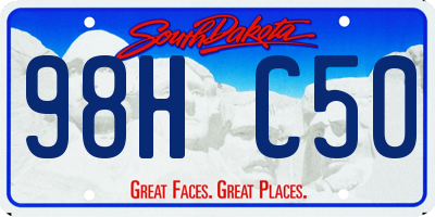 SD license plate 98HC50