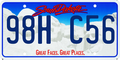 SD license plate 98HC56