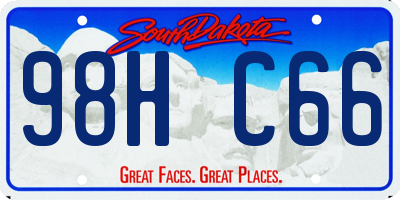 SD license plate 98HC66