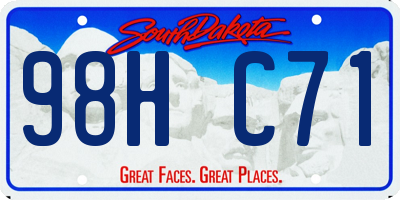 SD license plate 98HC71