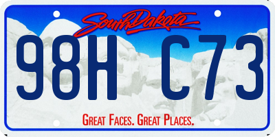 SD license plate 98HC73