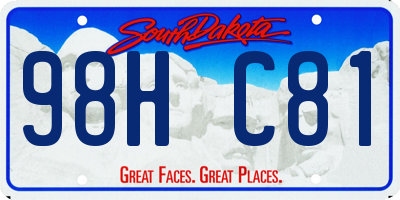 SD license plate 98HC81