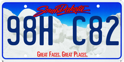 SD license plate 98HC82