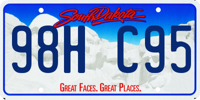 SD license plate 98HC95