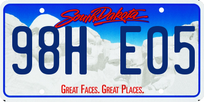 SD license plate 98HE05