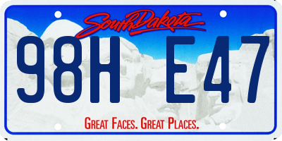 SD license plate 98HE47