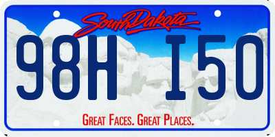 SD license plate 98HI50