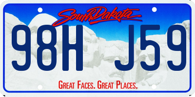 SD license plate 98HJ59