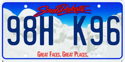 SD license plate 98HK96