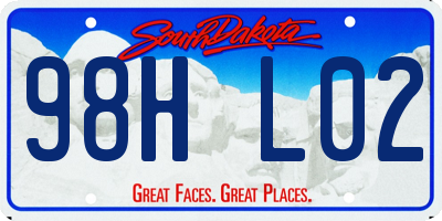SD license plate 98HL02