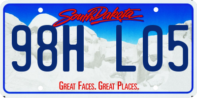 SD license plate 98HL05