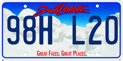 SD license plate 98HL20