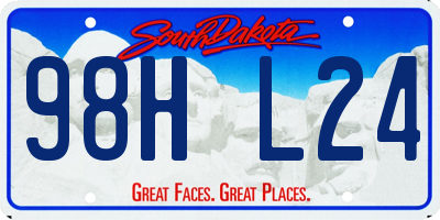 SD license plate 98HL24