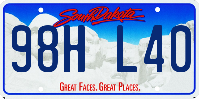 SD license plate 98HL40