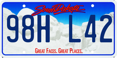 SD license plate 98HL42