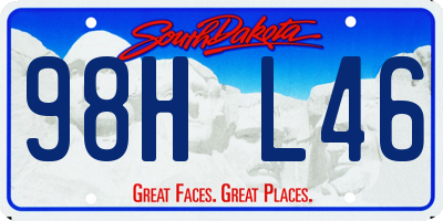 SD license plate 98HL46