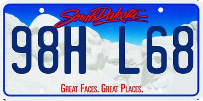 SD license plate 98HL68