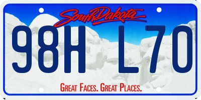 SD license plate 98HL70