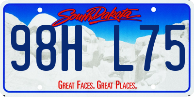 SD license plate 98HL75