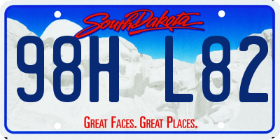 SD license plate 98HL82