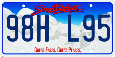 SD license plate 98HL95