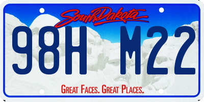 SD license plate 98HM22