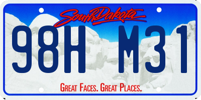 SD license plate 98HM31