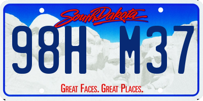 SD license plate 98HM37