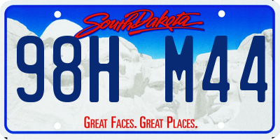 SD license plate 98HM44